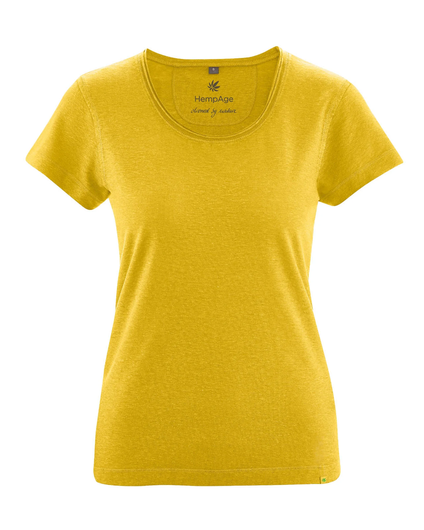 Hempage Damen vegan T-Shirt Airy In Currygelb – Ansicht 2