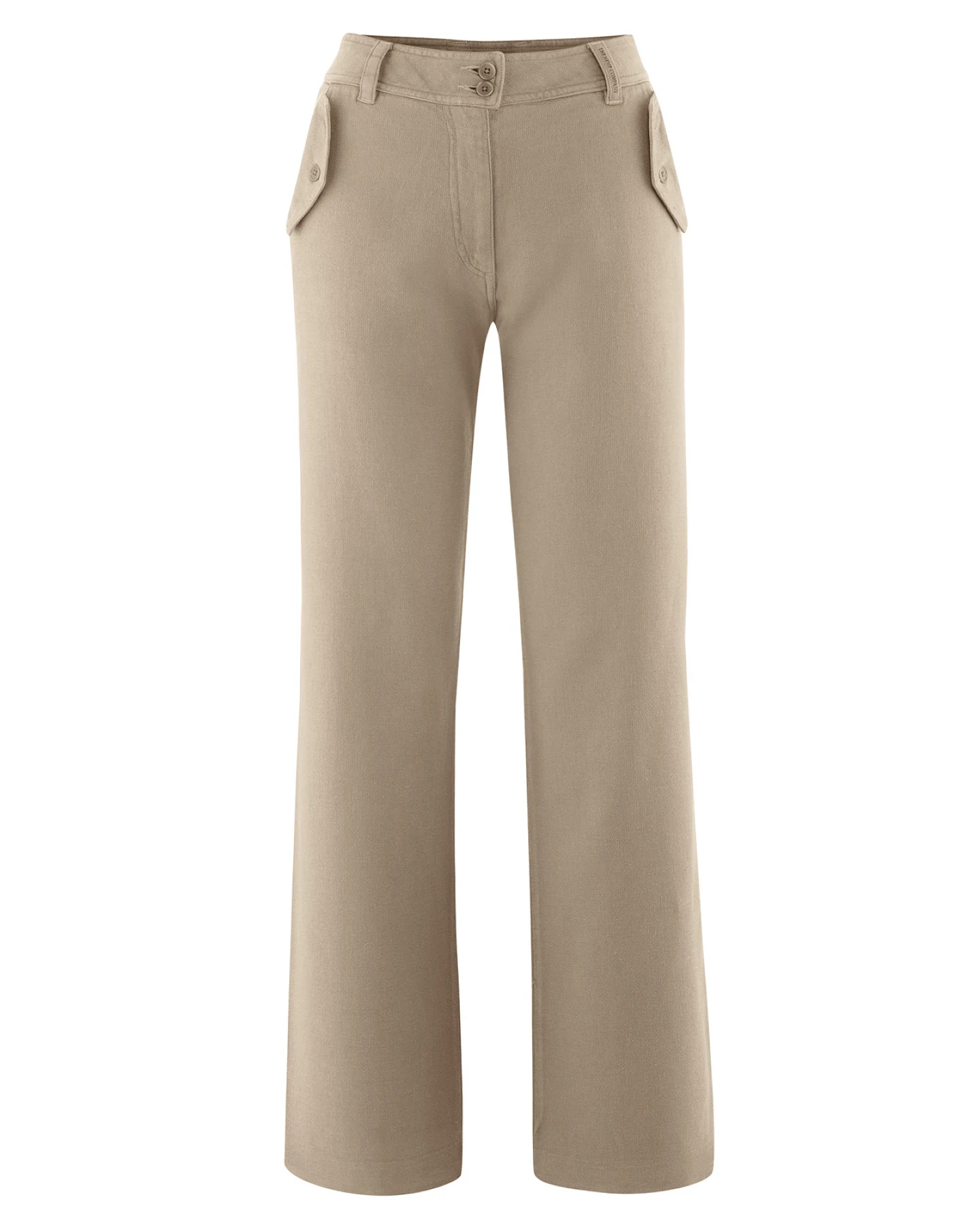 Hempage Damen vegan Hose Highrise Palazzo Grit Beige – Ansicht 2