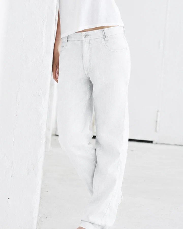 Hempage Herren vegan Hose Hempage Weiß