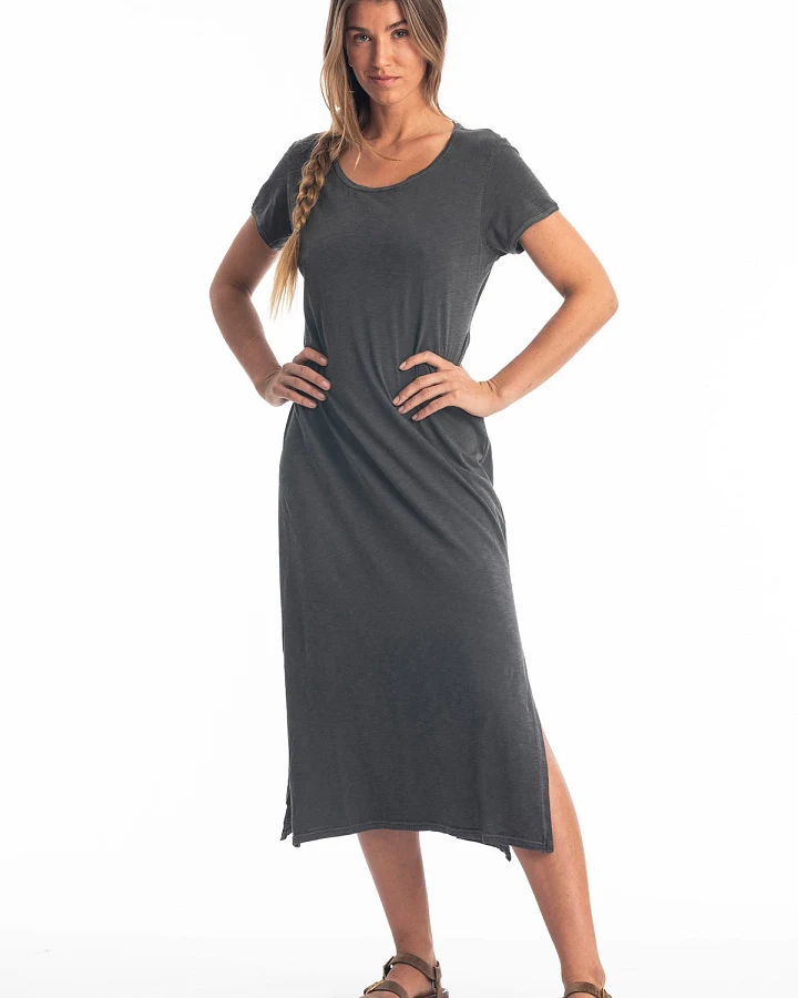 RAVENS VIEW IBIZA Damen vegan Kleid Uma Anthrazit