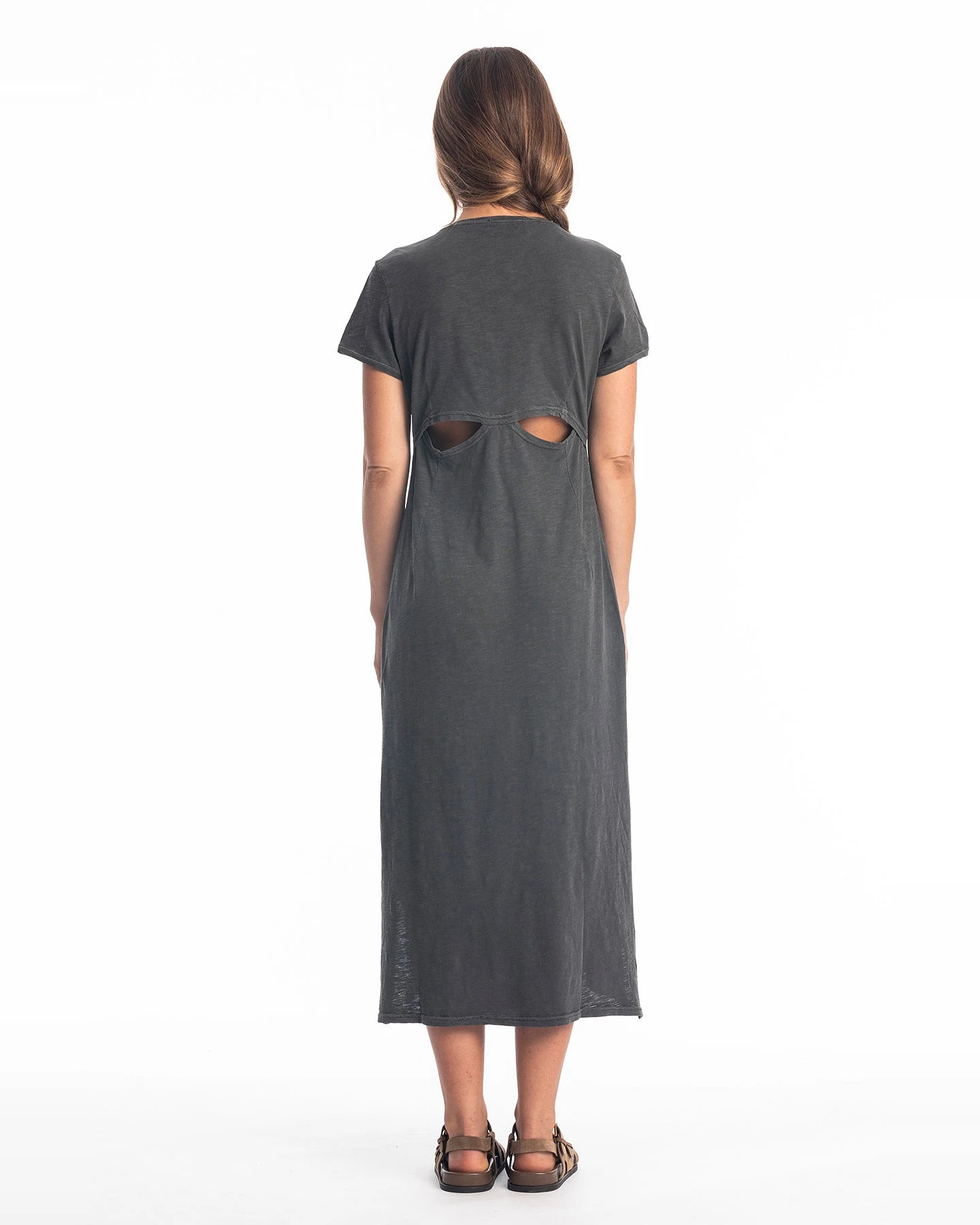 RAVENS VIEW IBIZA Damen vegan Kleid Uma Anthrazit – Ansicht 2