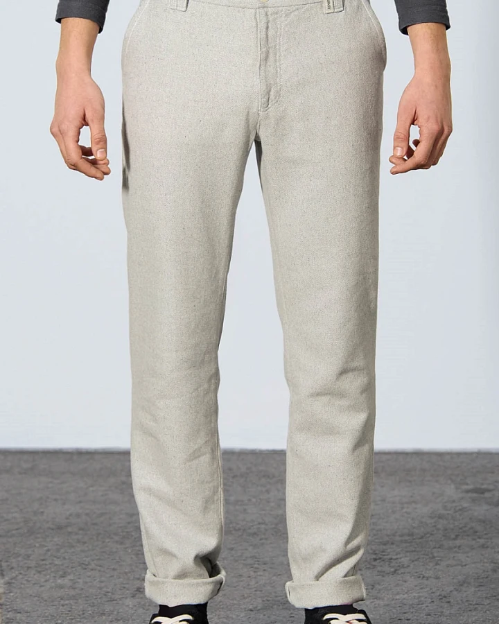 Hempage Herren vegan Chinohose Sporty Natur