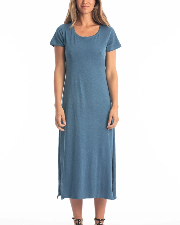 RAVENS VIEW IBIZA Damen vegan Kleid Uma Blau