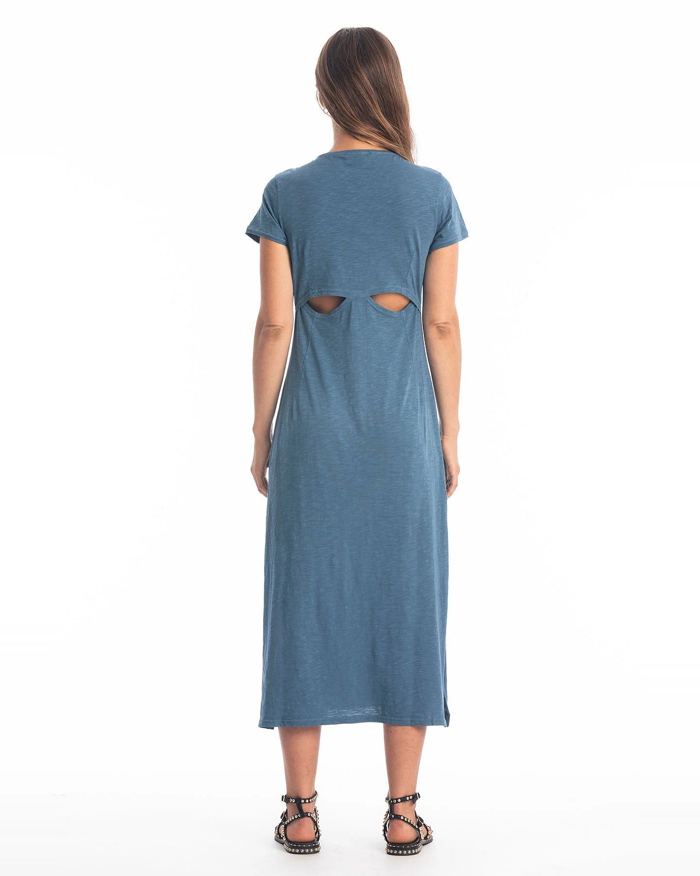 RAVENS VIEW IBIZA Damen vegan Kleid Uma Blau – Ansicht 2