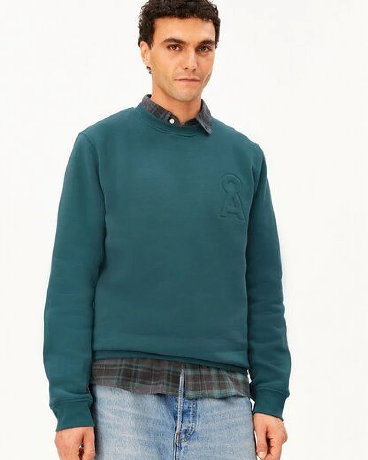Produktseite: ARMEDANGELS LOGO FLEECE Herren Sweatshirt aus 100% Bio-Baumwolle