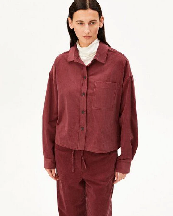 Produktseite: ARMEDANGELS NALAANI CORDUROY Damen Bluse aus Bio-Baumwoll Mix