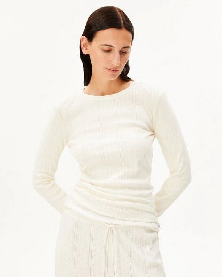 ARMEDANGELS POINTELLE PYJAMA Damen Pointelle Pyjama Longsleeve aus 100% Bio-Baumwolle