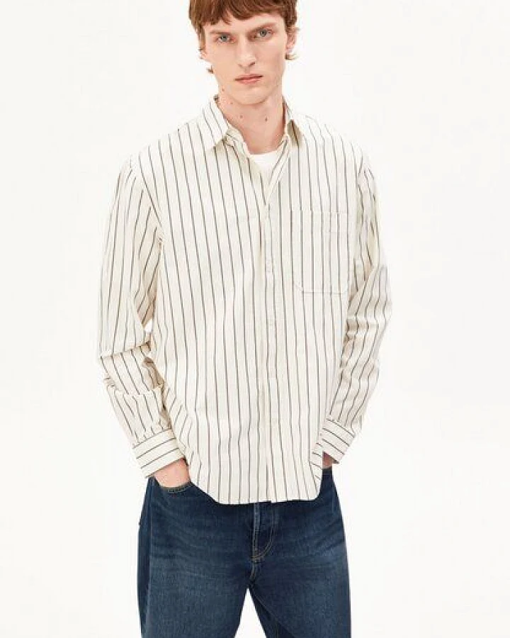 ARMEDANGELS STRIPED Herren Hemd aus 100% Bio-Baumwolle