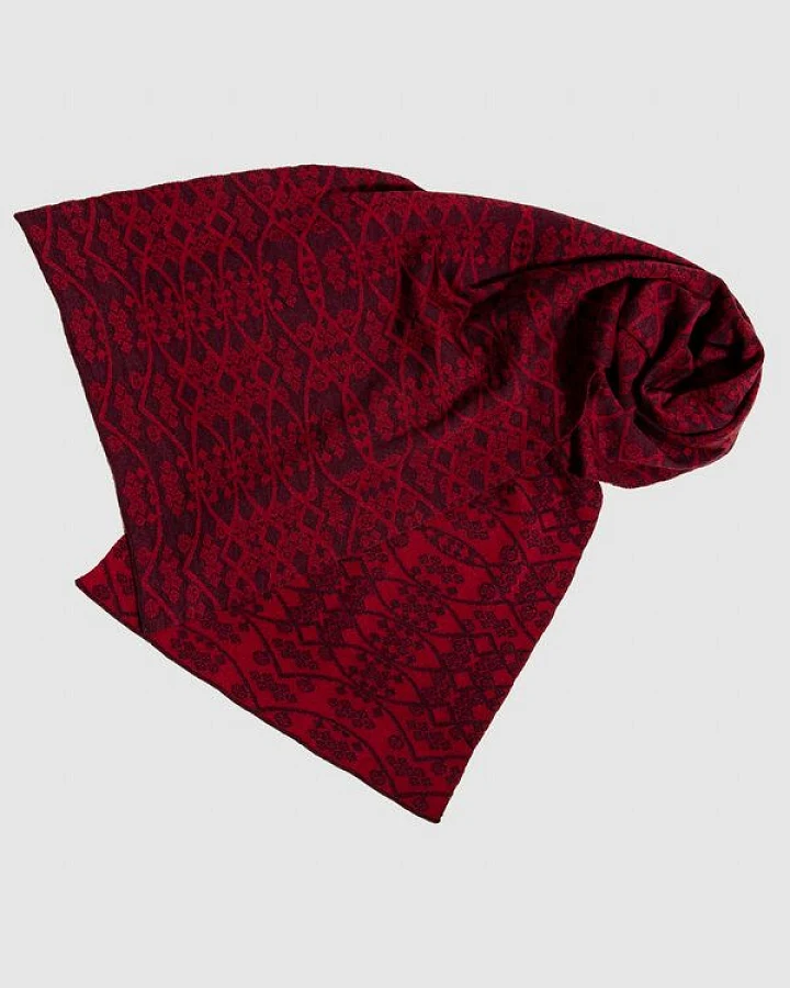 LANARTO slow fashion Schal Muster 'Fusion' zweifarbig gestrickt aus mulesingfreier Merinowolle