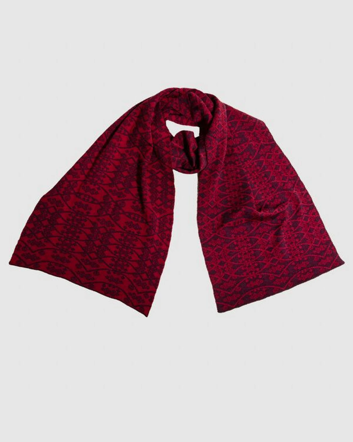 LANARTO slow fashion Schal Muster 'Fusion' zweifarbig gestrickt aus mulesingfreier Merinowolle – Ansicht 3