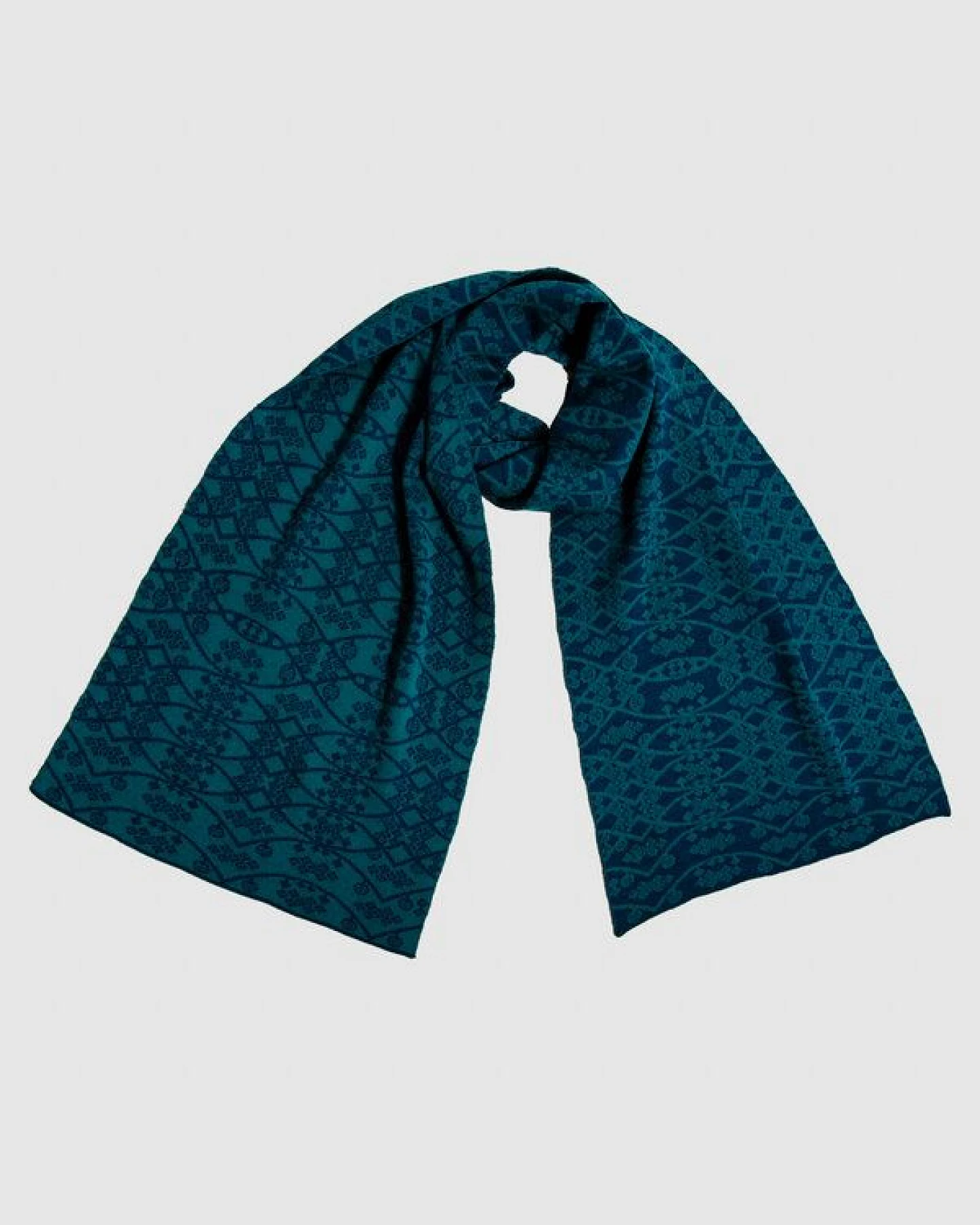LANARTO slow fashion Schal Muster 'Fusion' zweifarbig gestrickt aus mulesingfreier Merinowolle – Ansicht 3