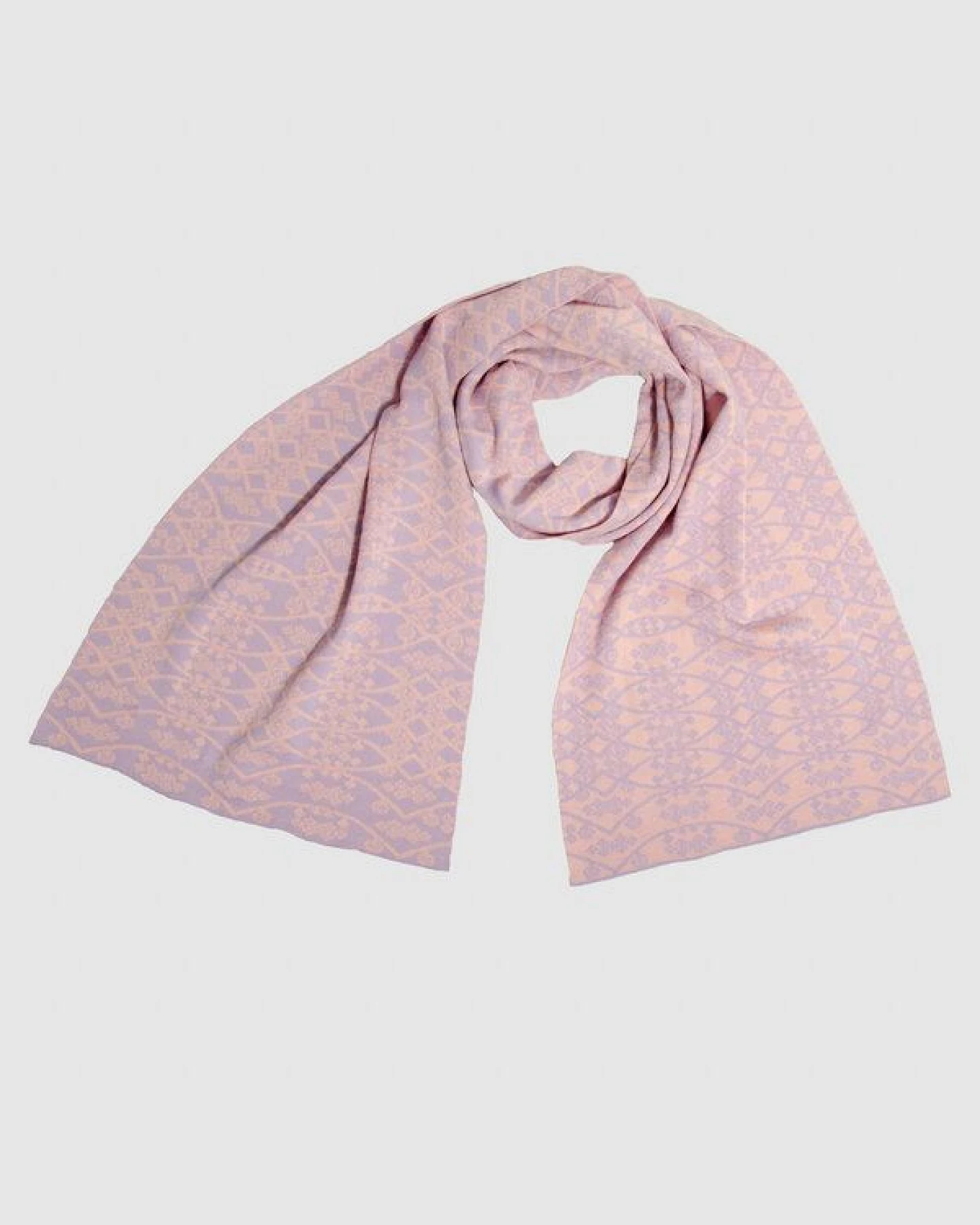 LANARTO slow fashion Schal Muster 'Fusion' zweifarbig gestrickt aus mulesingfreier Merinowolle – Ansicht 3