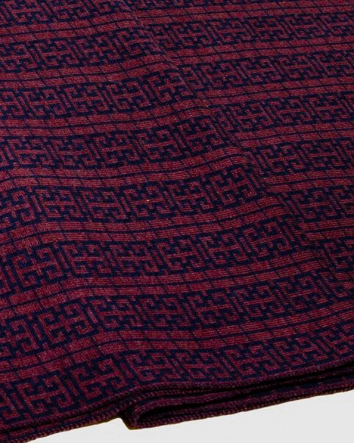 LANARTO slow fashion Schal Muster 'Peking' zweifarbig gestrickt aus Merinowolle