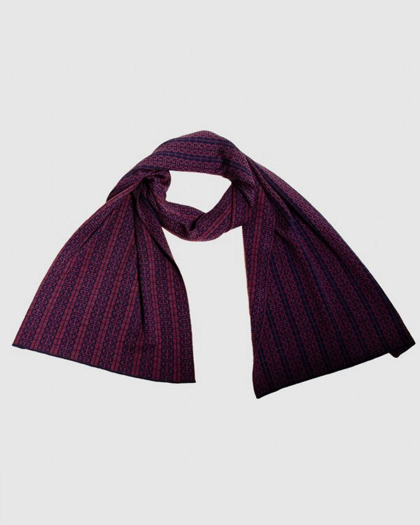 LANARTO slow fashion Schal Muster 'Peking' zweifarbig gestrickt aus Merinowolle – Ansicht 4