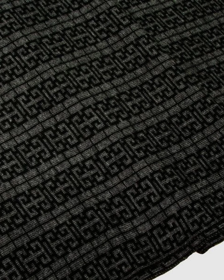 LANARTO slow fashion Schal Muster 'Peking' zweifarbig gestrickt aus Merinowolle