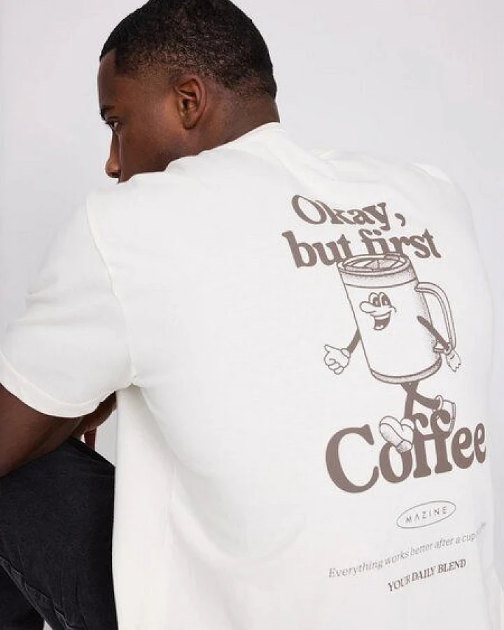 Mazine T-Shirt aus Bio-Baumwolle - Coffee Backprint