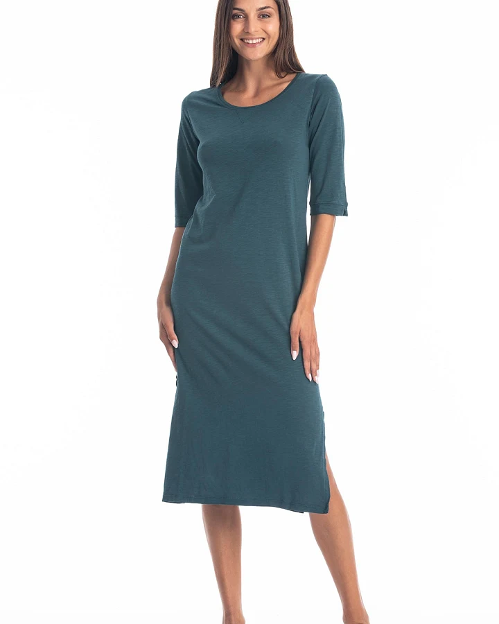 RAVENS VIEW IBIZA Damen vegan Kleid Mia Ocean Blue