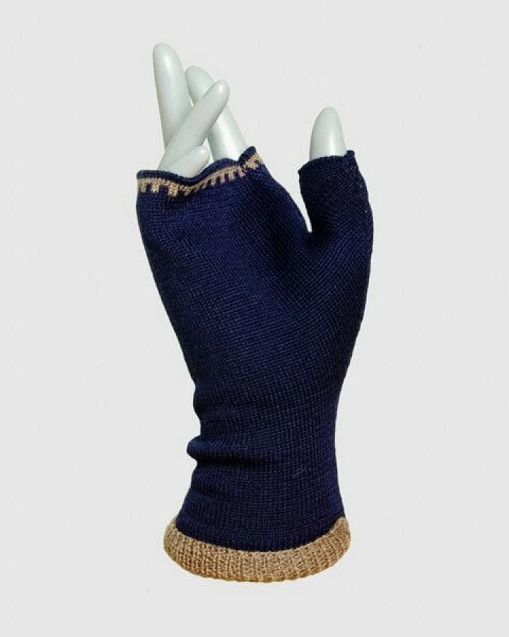 LANARTO slow fashion Pulswärmer zweifarbig gestrickt aus Merinowolle