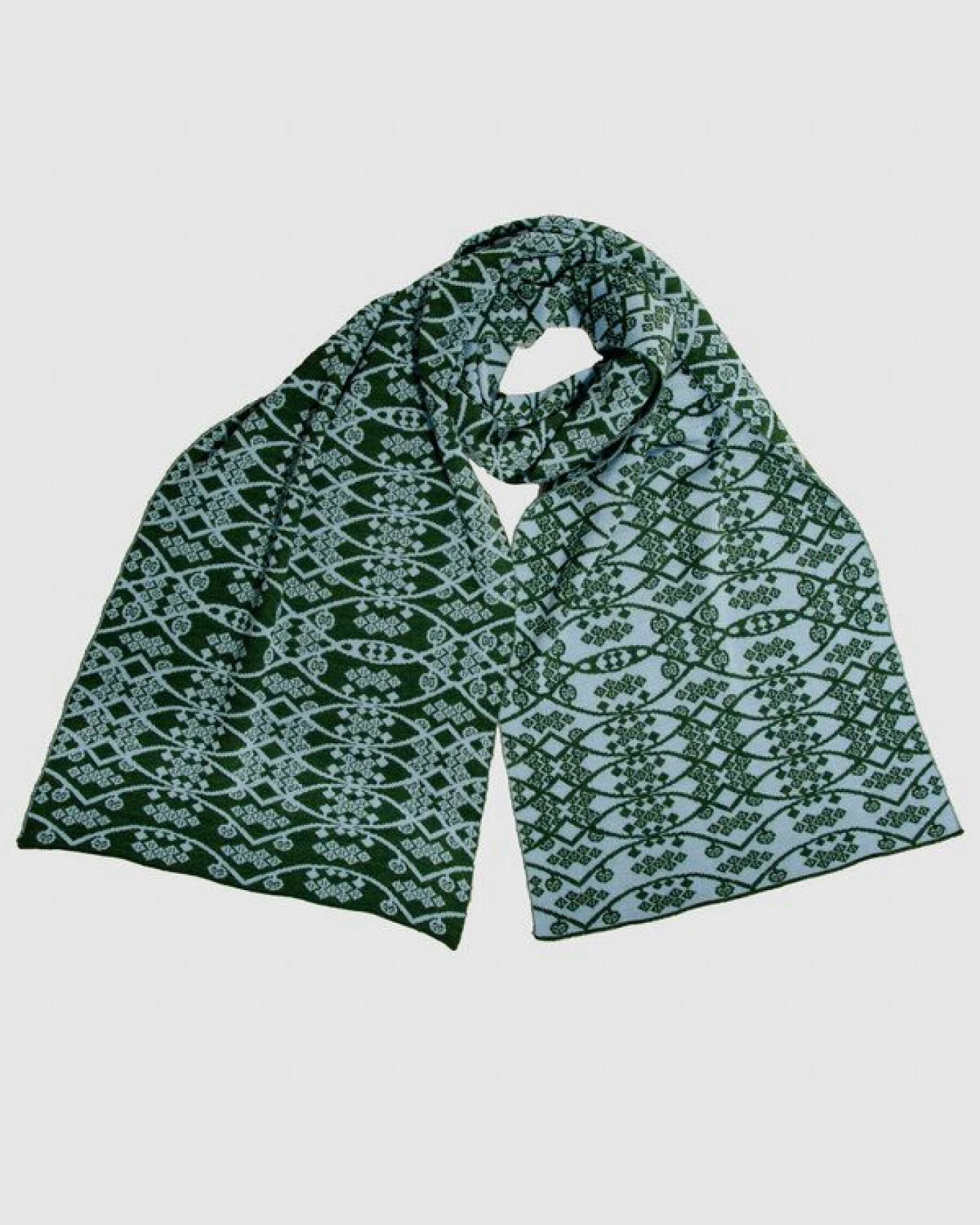 LANARTO slow fashion Schal Muster 'Fusion' zweifarbig gestrickt aus mulesingfreier Merinowolle – Ansicht 3