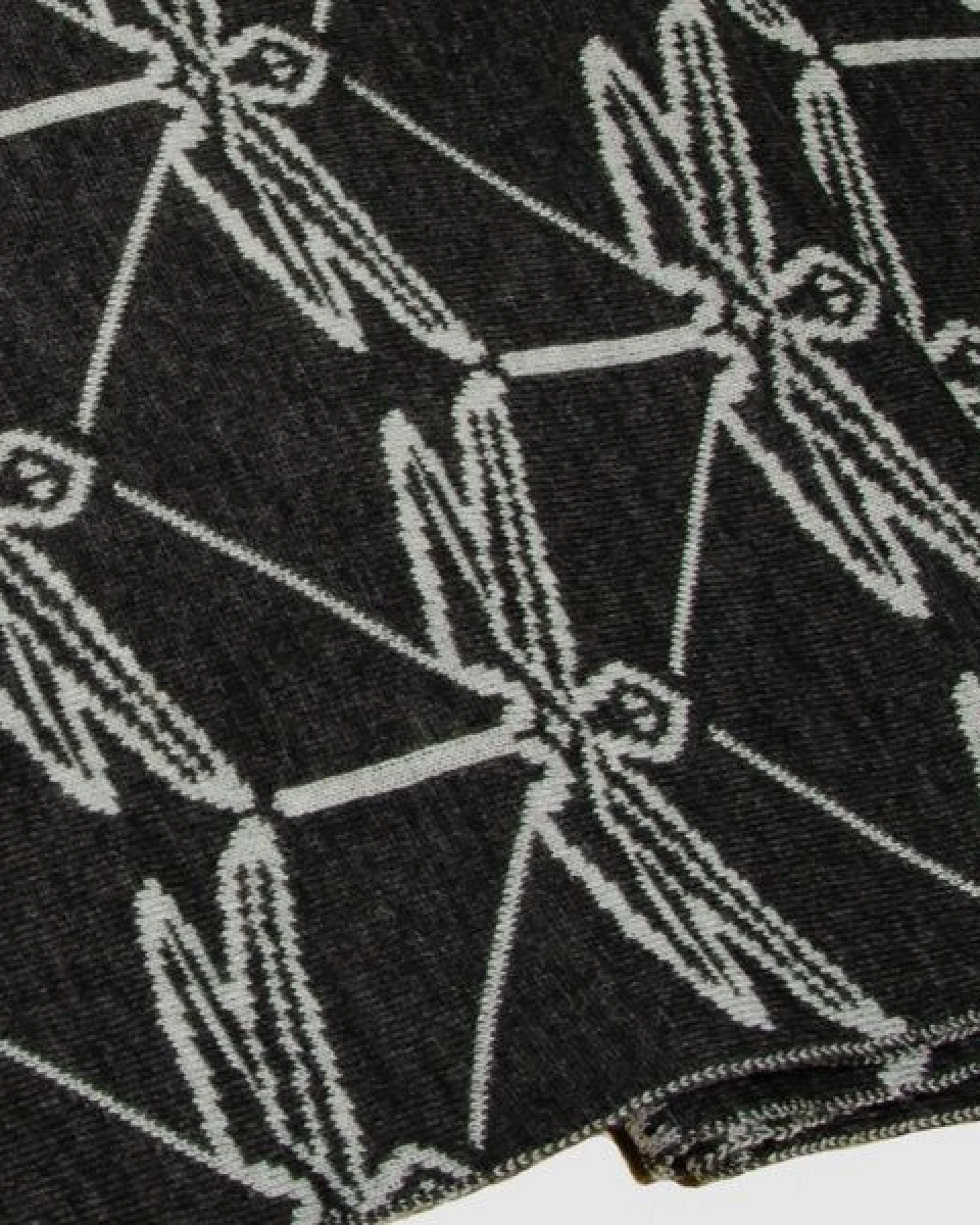 LANARTO slow fashion Schal Muster 'Libelle' zweifarbig gestrickt aus Merinowolle – Ansicht 3