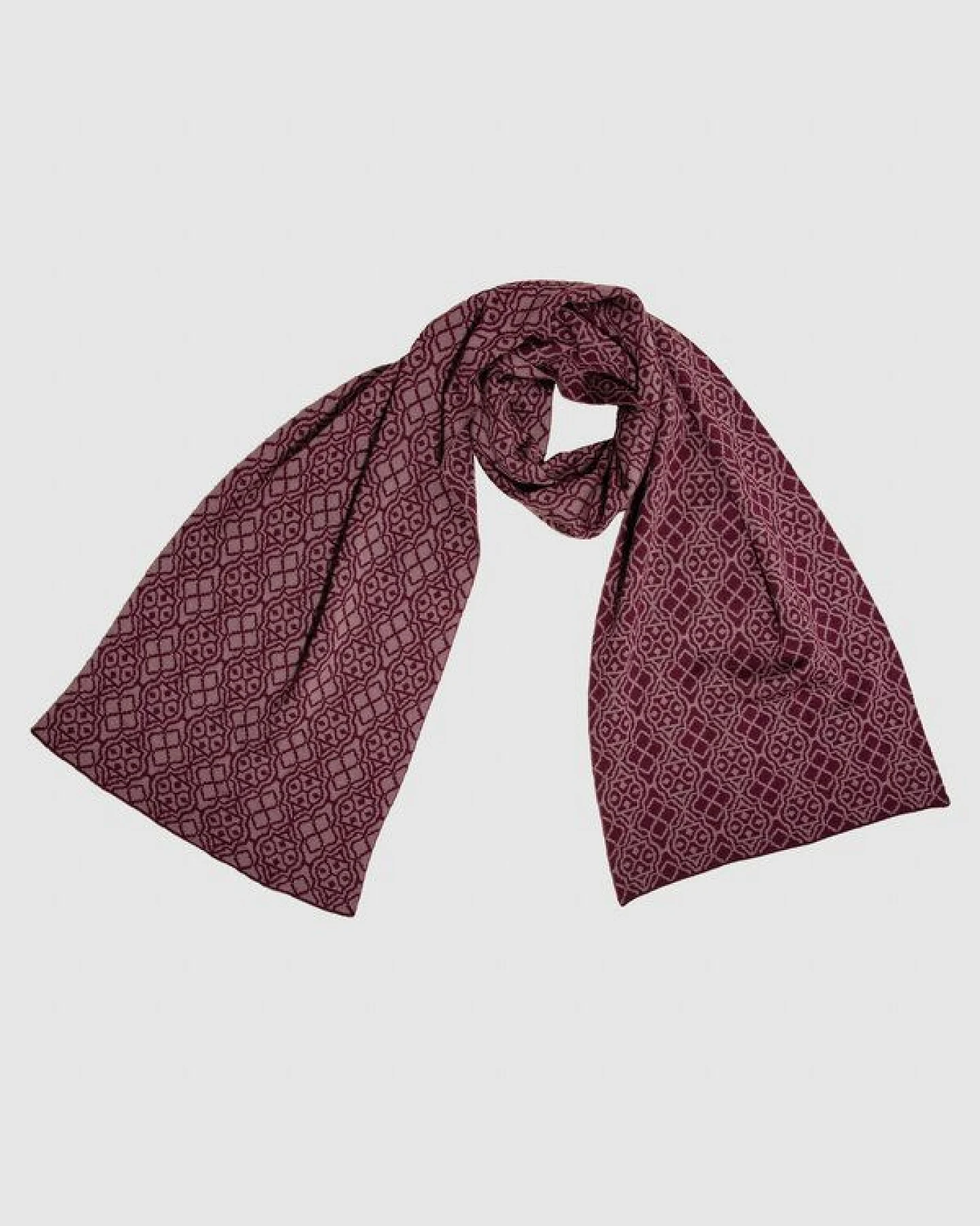 LANARTO slow fashion Schal Muster 'Netz' zweifarbig gestrickt aus mulesingfreier Merinowolle – Ansicht 3