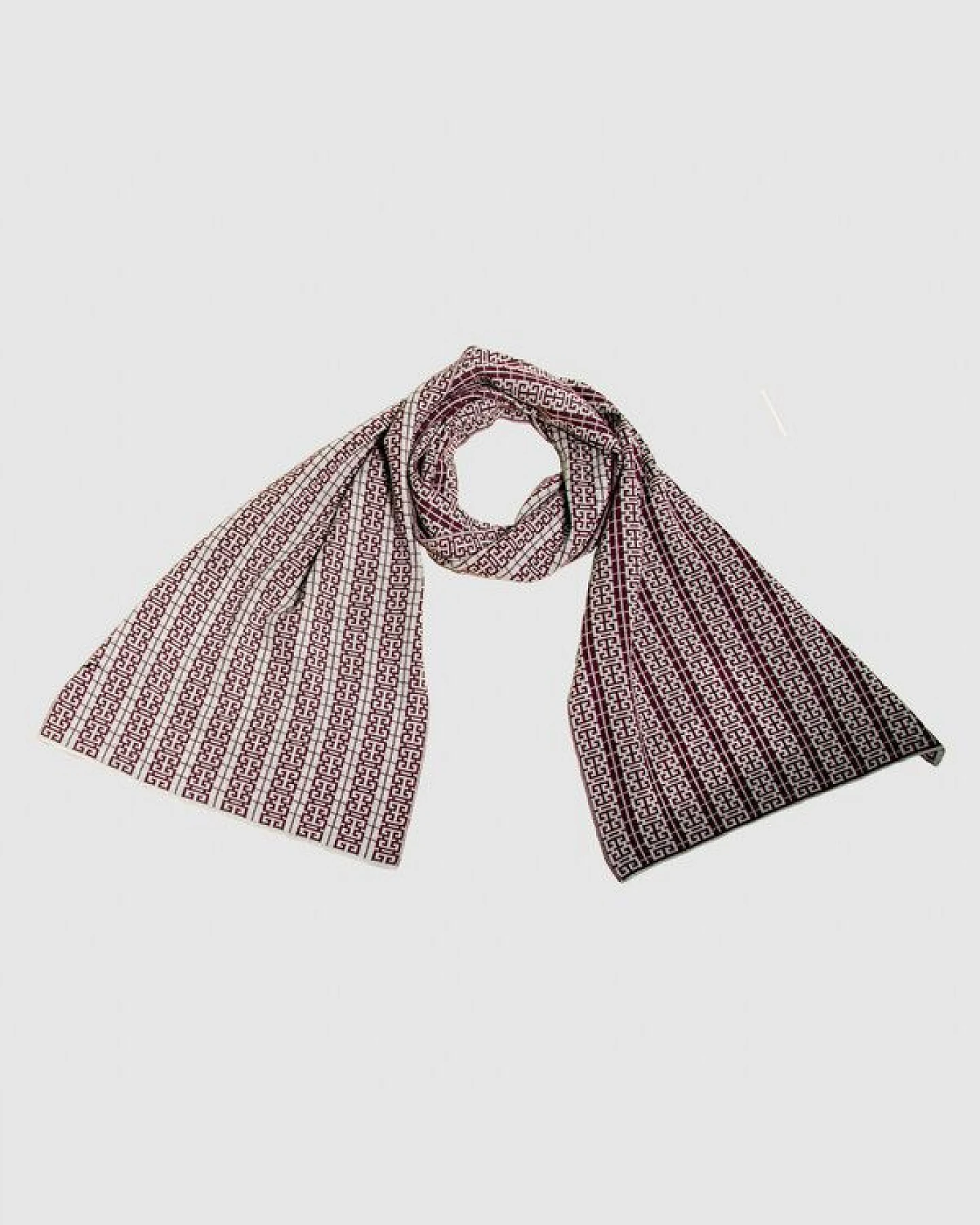 LANARTO slow fashion Schal Muster 'Peking' zweifarbig gestrickt aus mulesingfreier Merinowolle – Ansicht 2