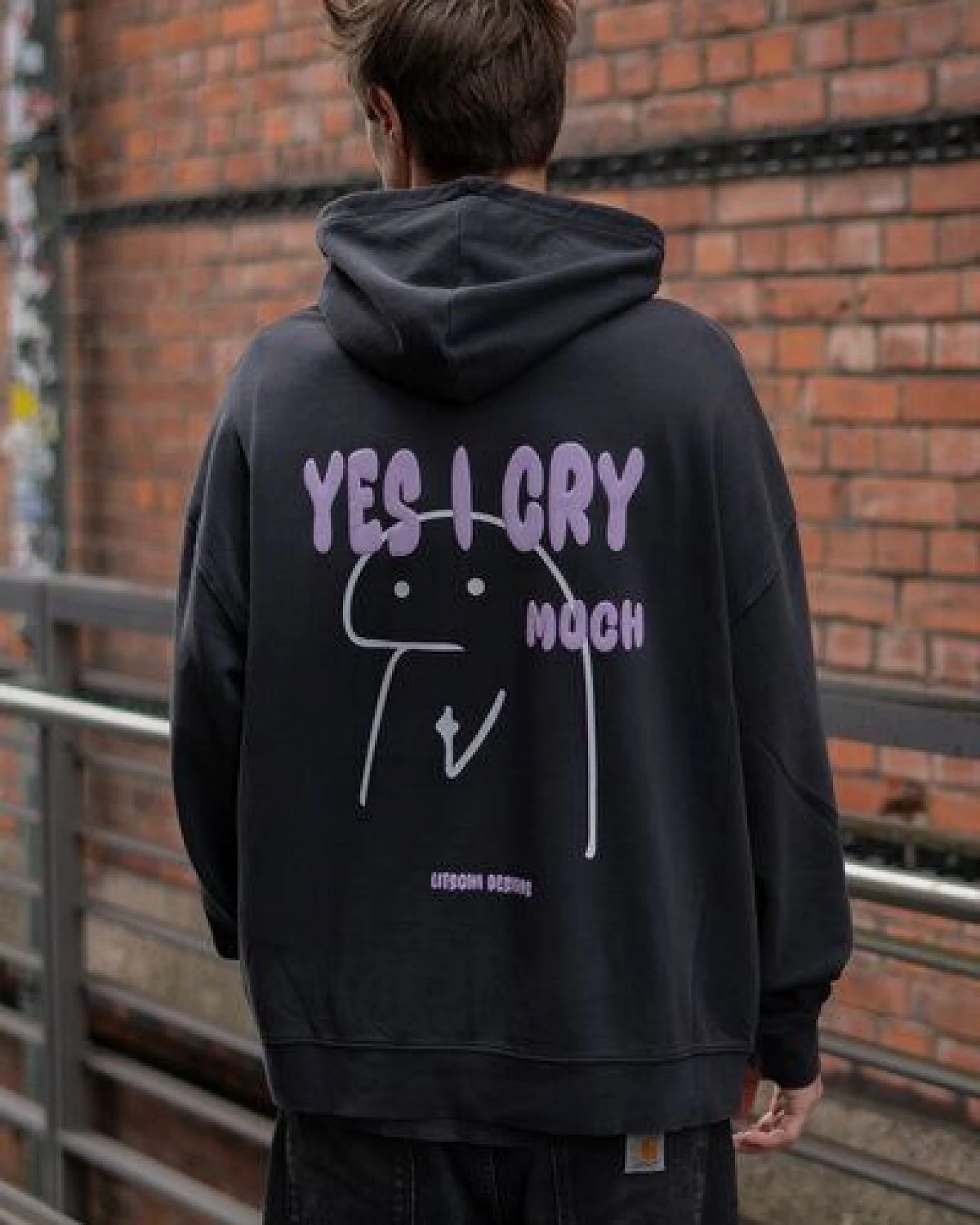 LITSCHI DESIGNS CRY HOODIE VINTAGE – Ansicht 2