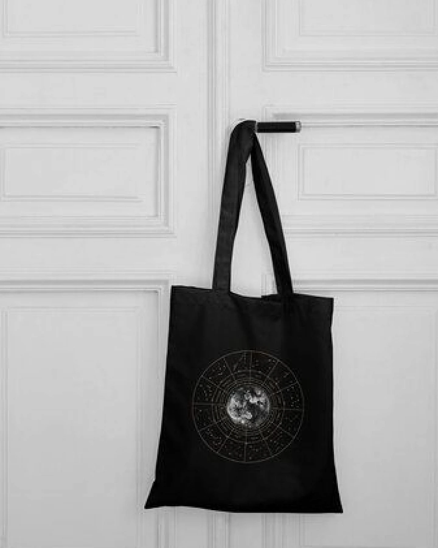 Bio-Baumwolltasche bedruckt - Sternzeichen - Fairtrade - schwarz // ShellyCreates – Ansicht 2