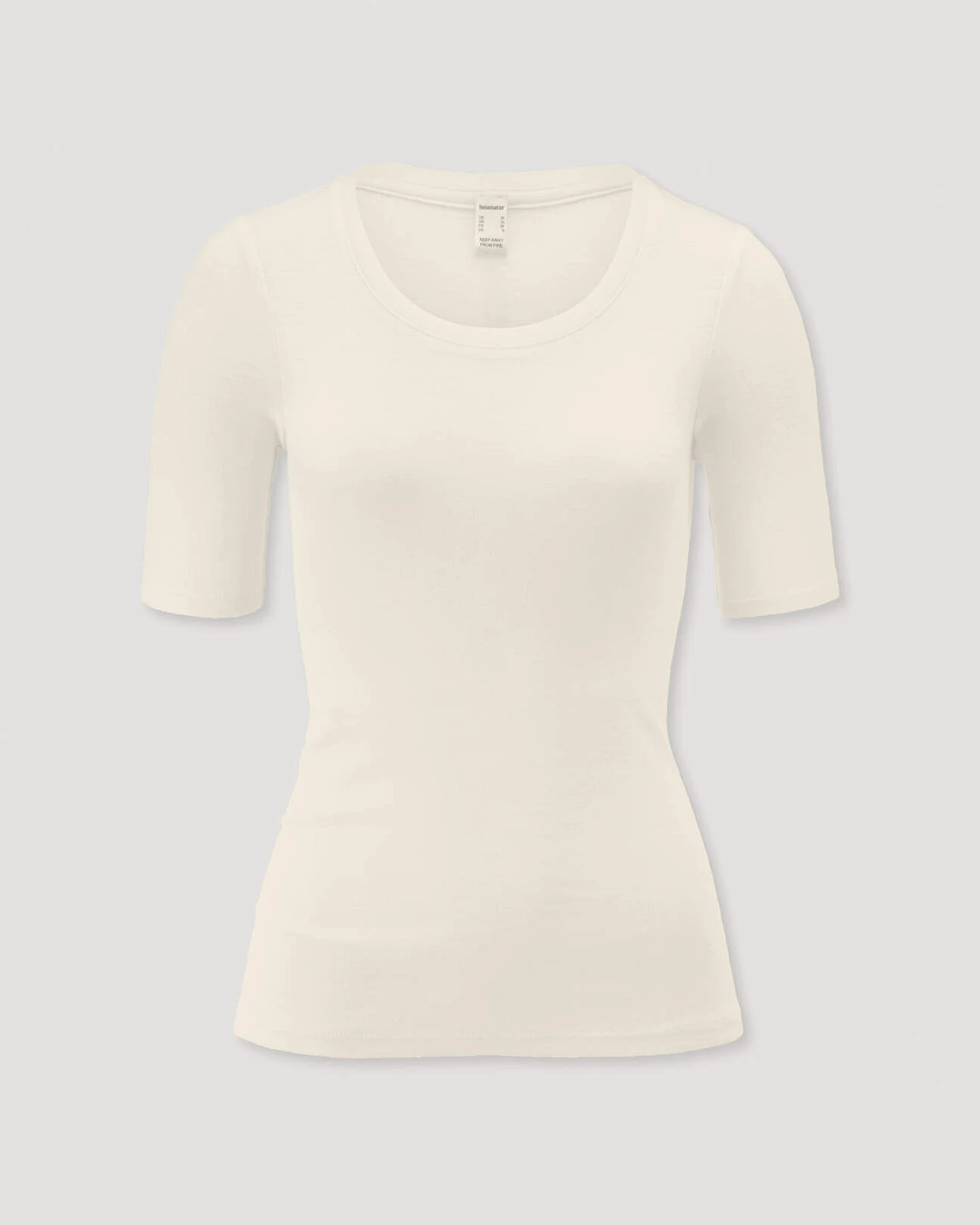 hessnatur Damen T-Shirt PURE FUNCTION aus Bio-Merinowolle mit Seide - natur - Größe 36 – Ansicht 3