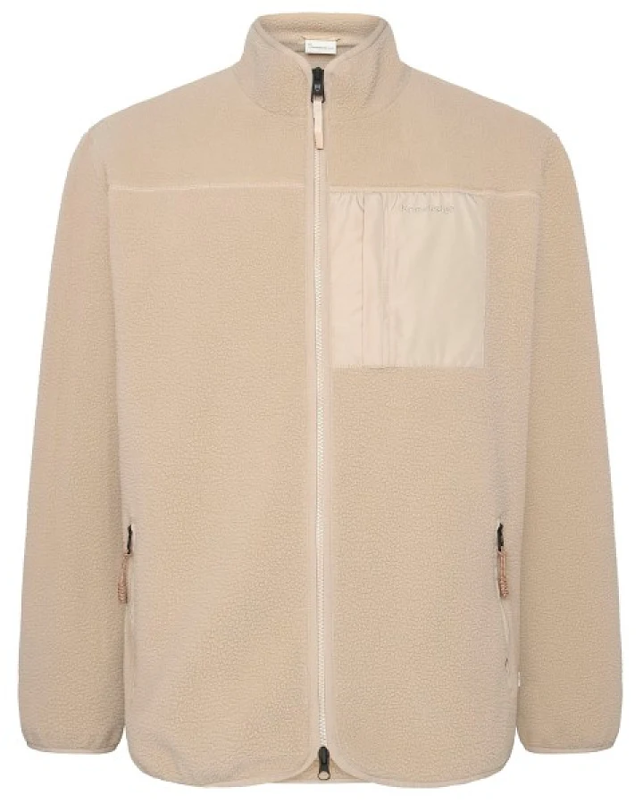 KnowledgeCotton Apparel - Everyday Adv. Nordic Light Zip FL - Fleecejacke Gr XXL beige