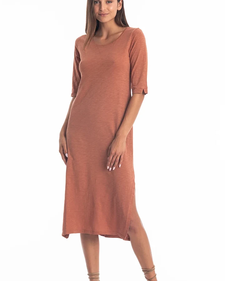 RAVENS VIEW IBIZA Damen vegan Kleid Mia Bronze