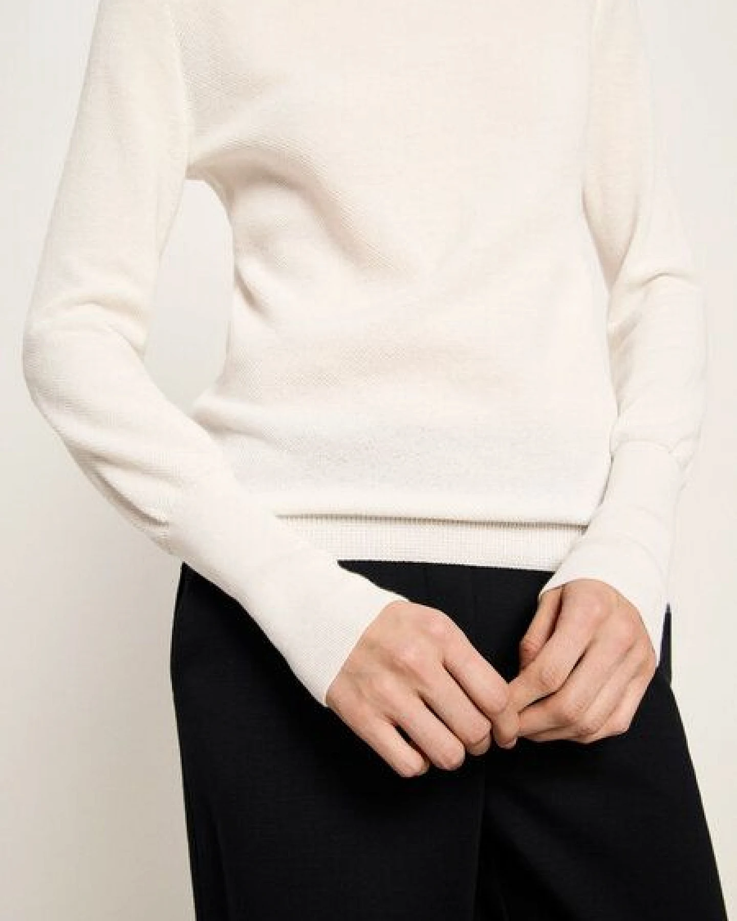 LANIUS Rollkragenpullover aus Bio-Baumwolle – Ansicht 4