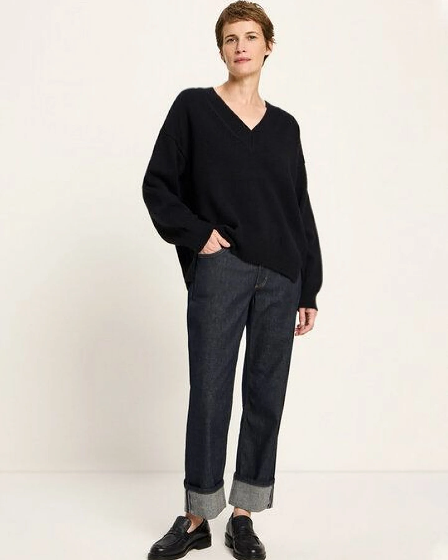 LANIUS Pullover mit V-Ausschnitt – Ansicht 2