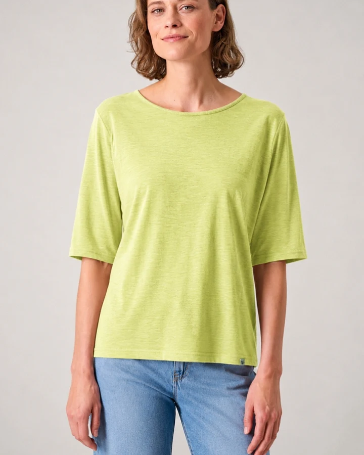 Hempage Damen vegan T-Shirt Lind Grün