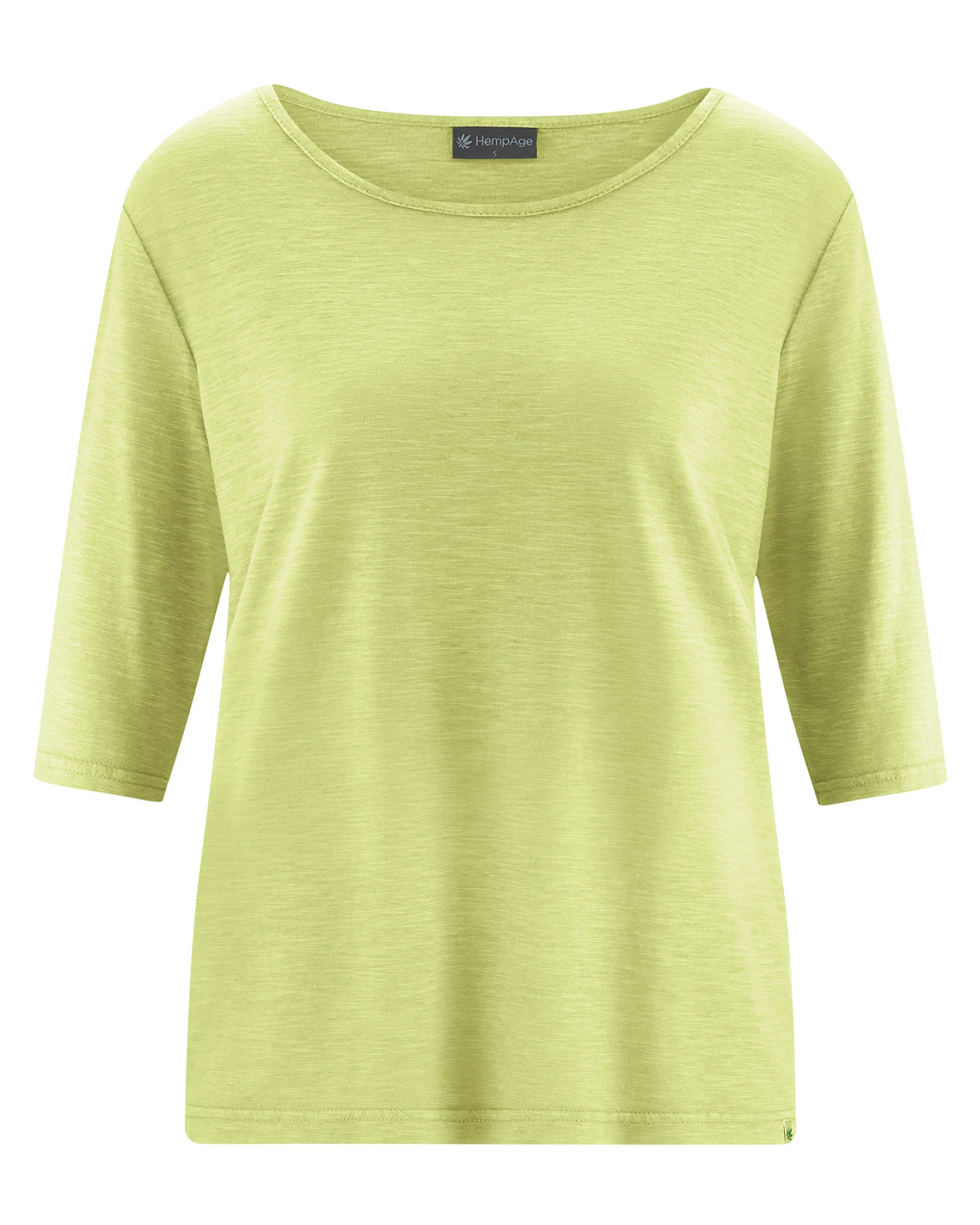 Hempage Damen vegan T-Shirt Lind Grün – Ansicht 2