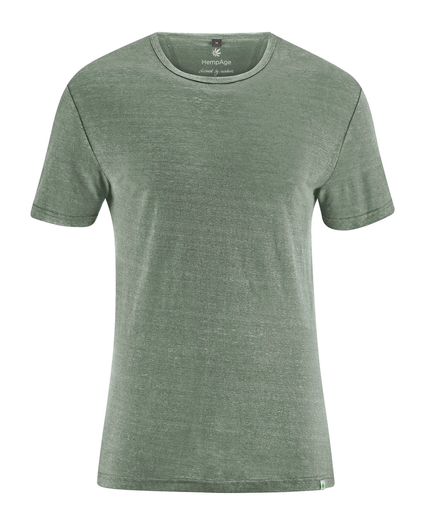 Hempage Herren vegan T-Shirt Regular Fit Thymiangrün – Ansicht 2