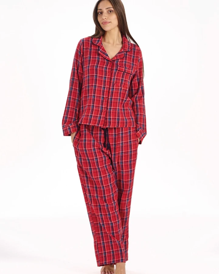 KOMODO Damen vegan Pyjama Set Jim Jam Rot