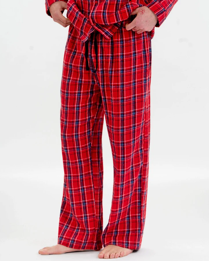 KOMODO Herren vegan Pyjamahose Jim Jam Rot
