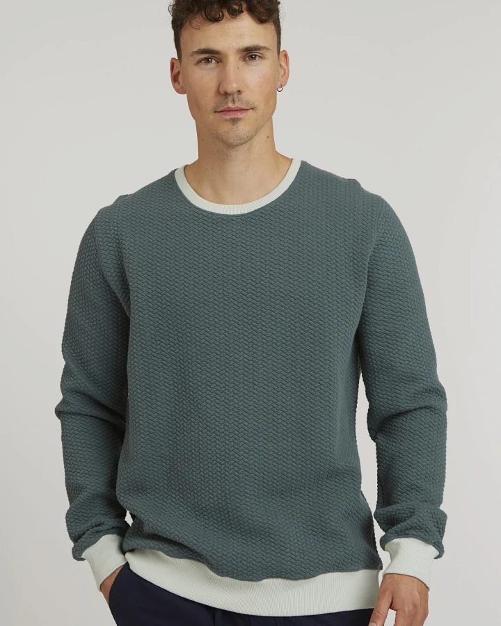 ThokkThokk Herren vegan Pullover Structured Fir Tree