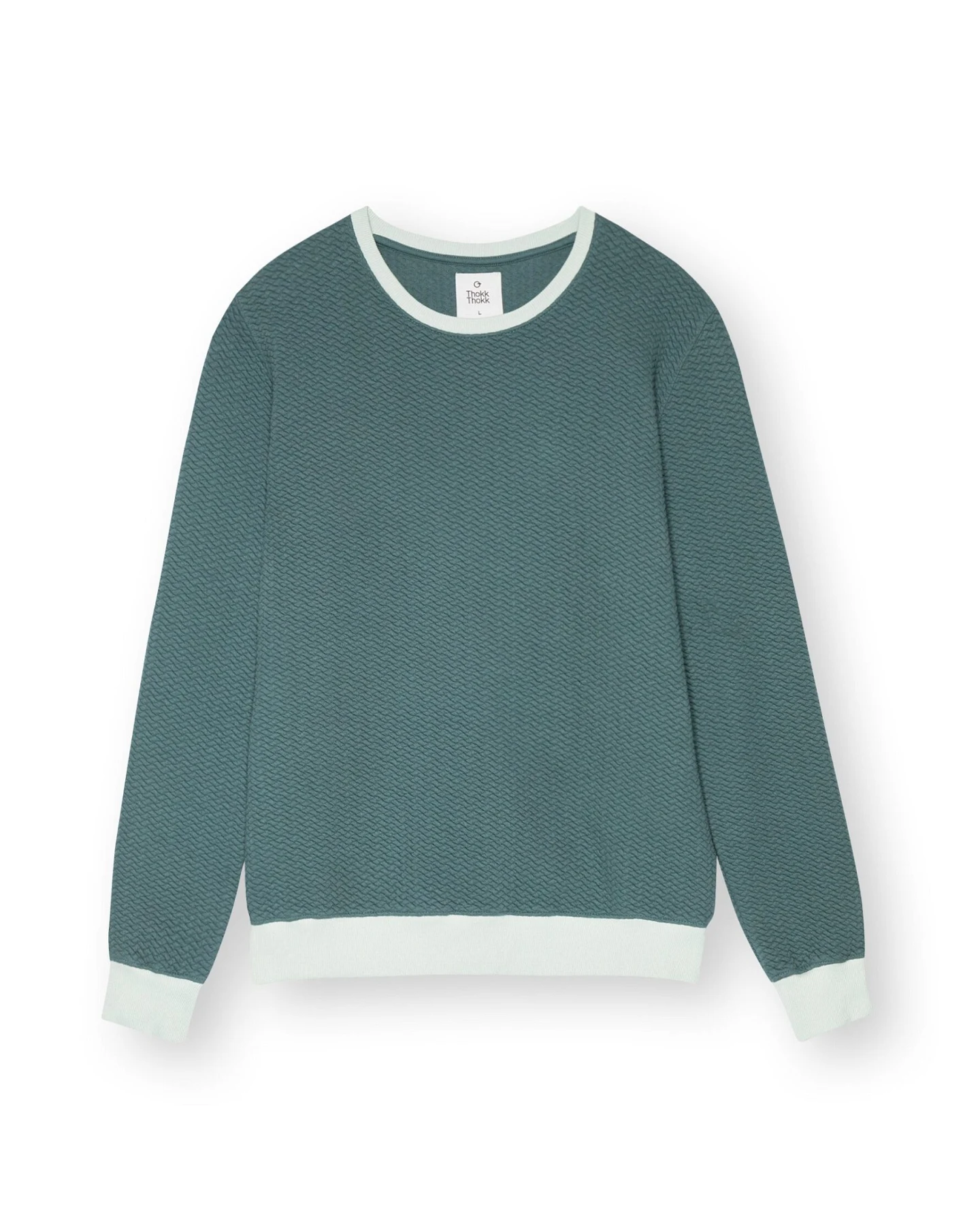 ThokkThokk Herren vegan Pullover Structured Fir Tree – Ansicht 2