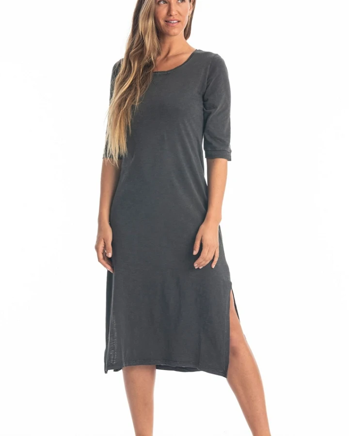 RAVENS VIEW IBIZA Damen vegan Kleid Mia Anthrazit