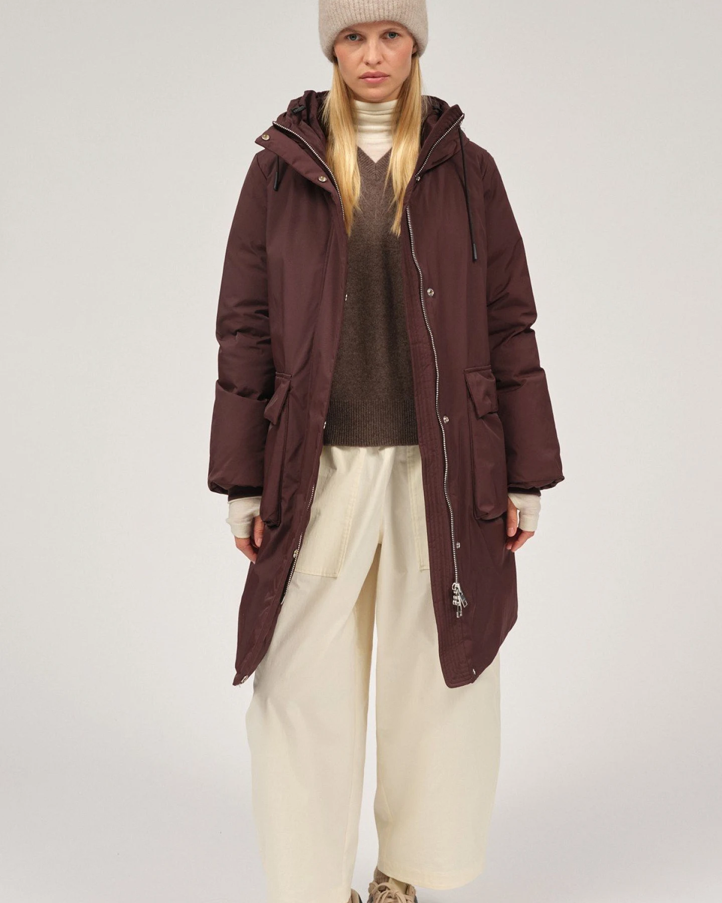 Parka Pina Dunkelbraun – Ansicht 2