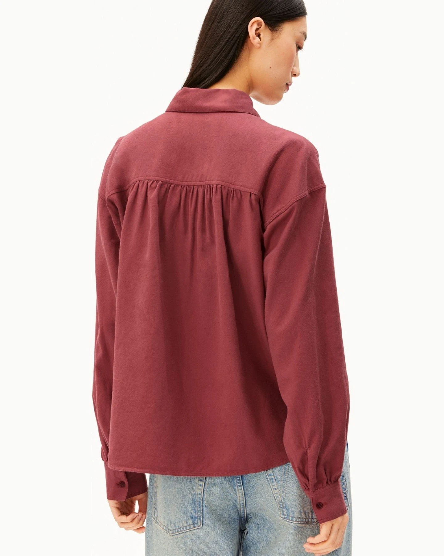 Bluse Efinaraa Flanell Rot – Ansicht 2