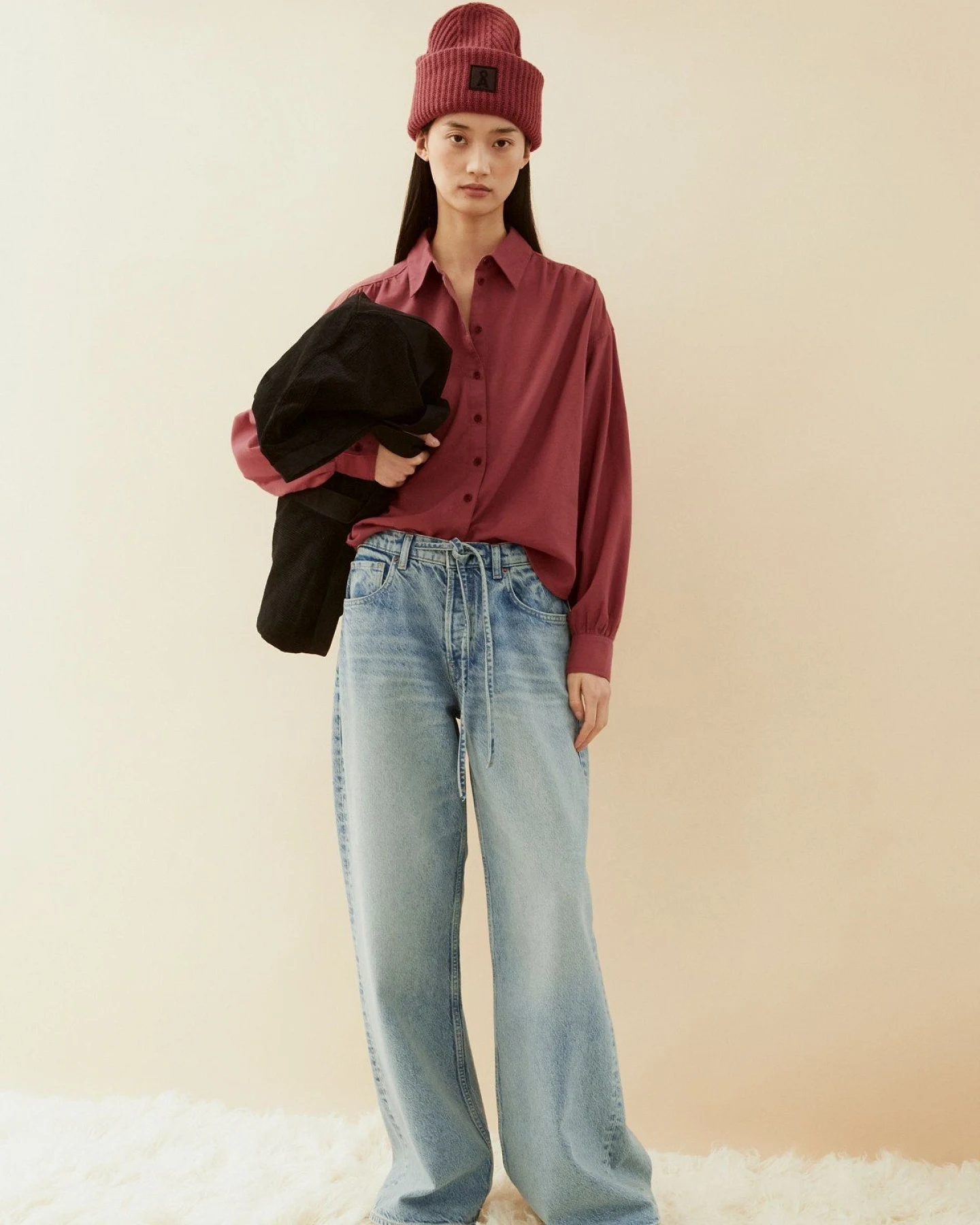 Bluse Efinaraa Flanell Rot – Ansicht 6