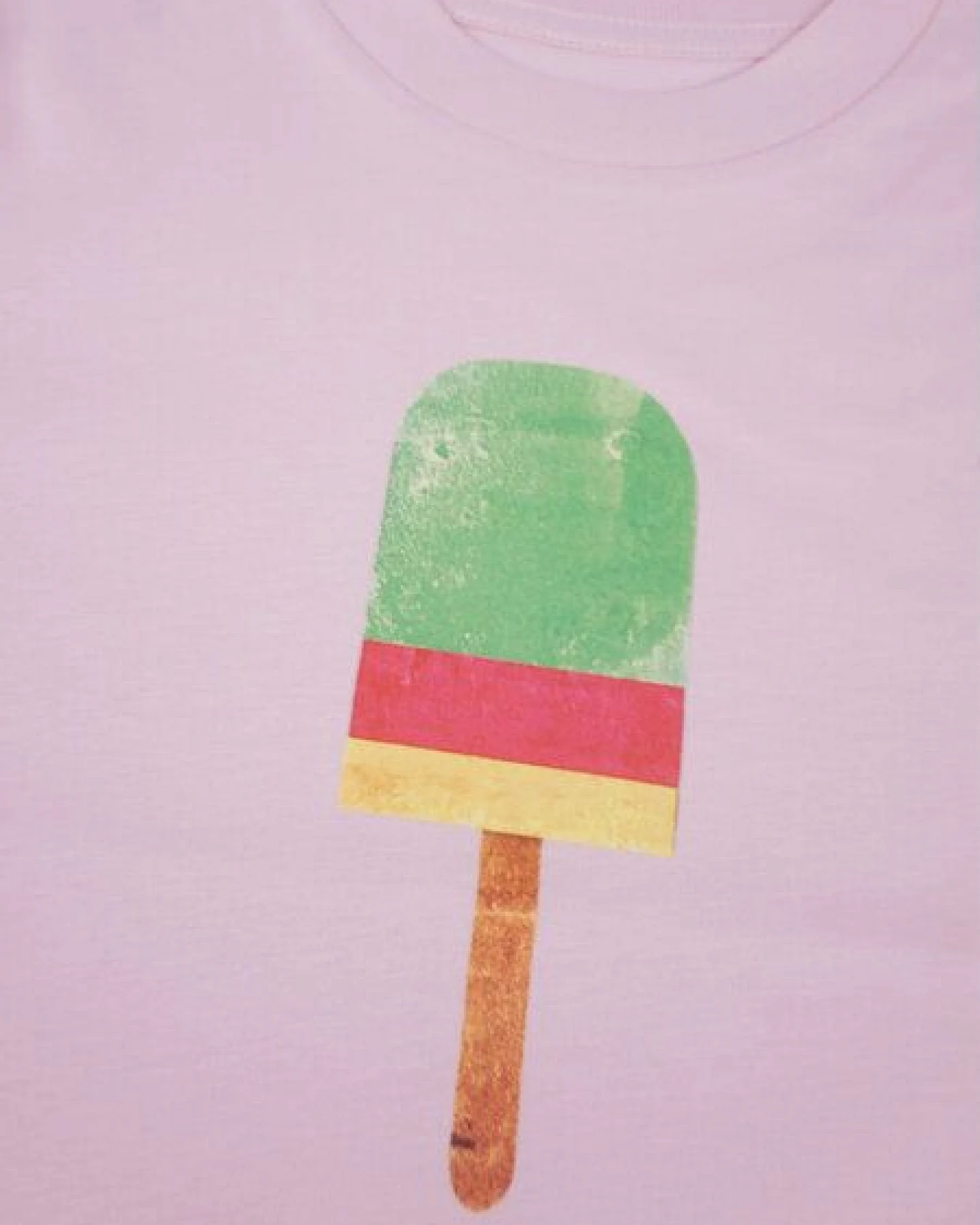 MELAdi Kinder Shirt aus Biobaumwolle - Eis am Stiel auf Pink – Ansicht 4
