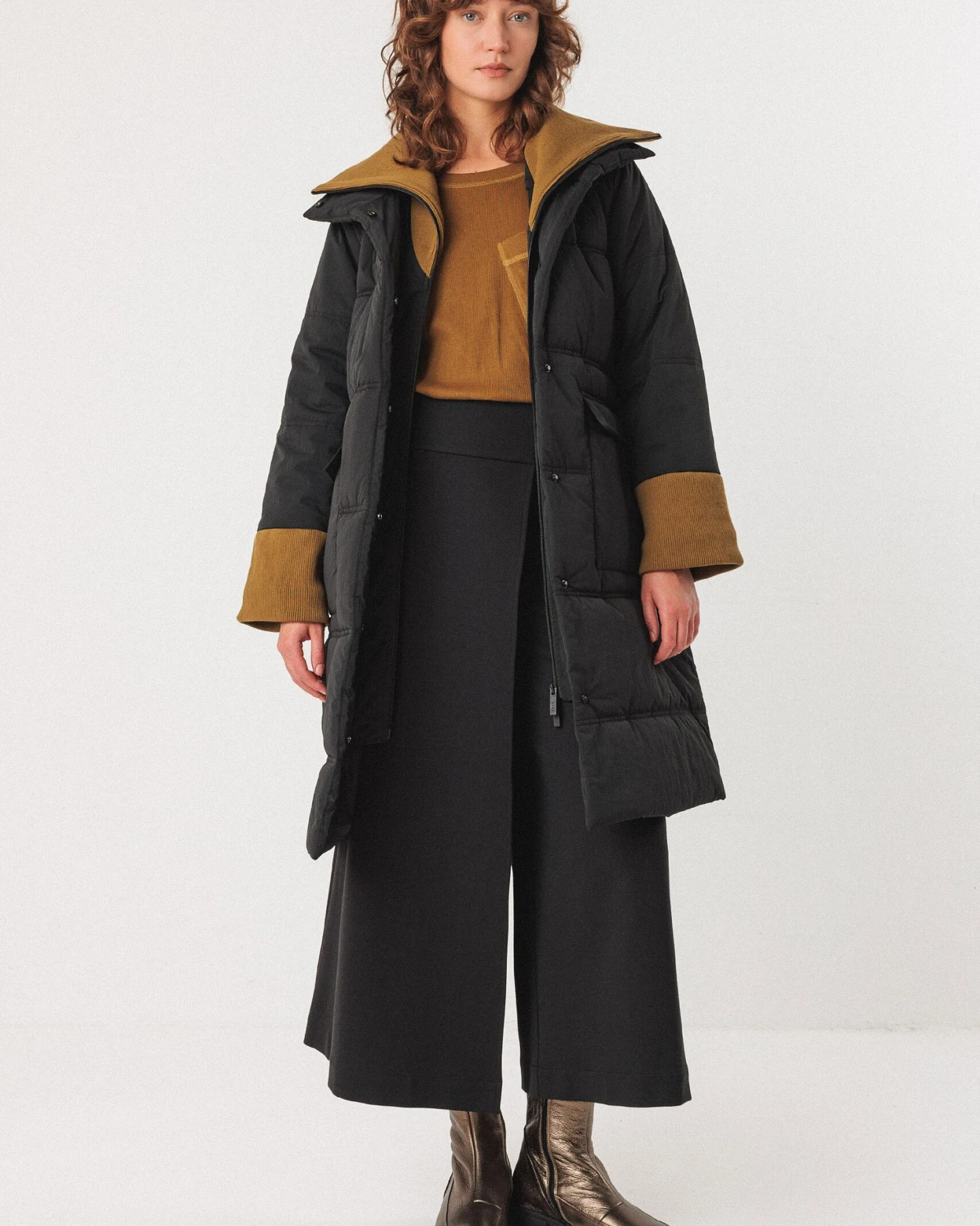 SKFK Damen vegan Mantel Harea Schwarz – Ansicht 2