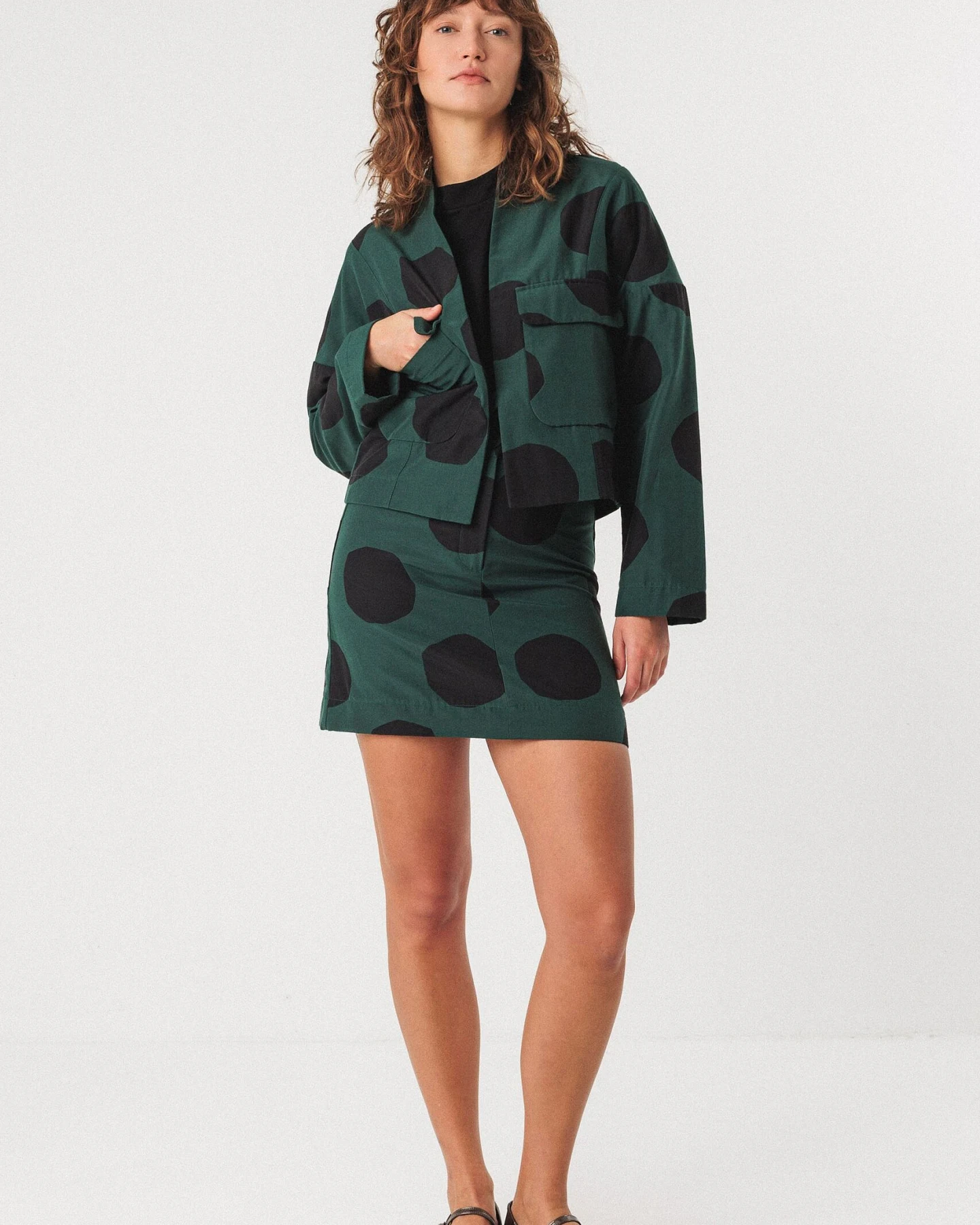 SKFK Damen vegan Rock Bake Grün/Schwarz – Ansicht 2