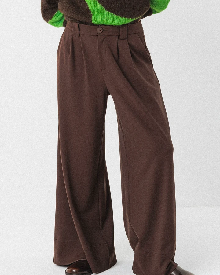 SKFK Damen vegan Hose Nia Braun