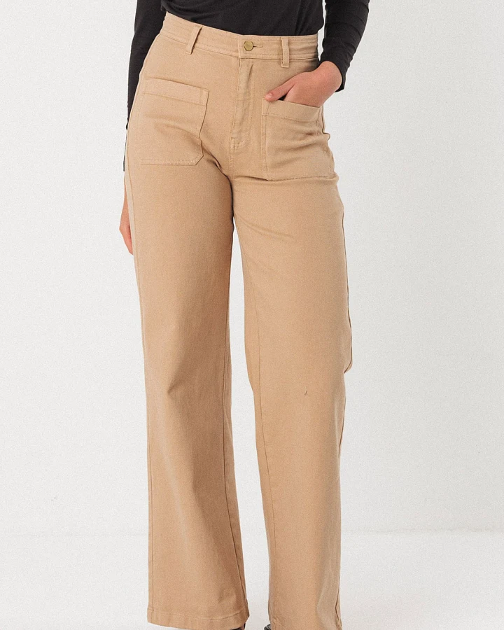 SKFK Damen vegan Hose Lakha Beige