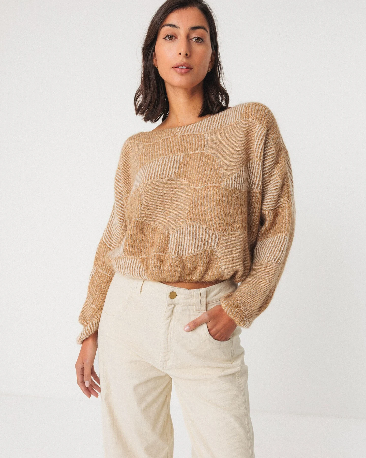 SKFK Damen vegan Hose Narkue Beige – Ansicht 2